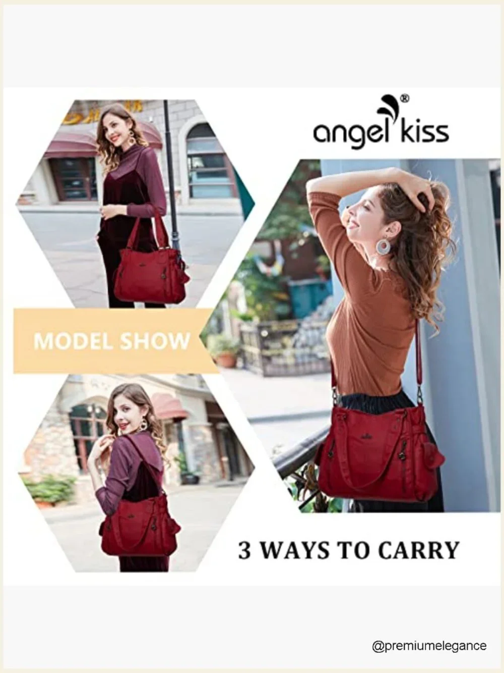 Top-Handle Hobo Purse Roomy Casual Shoulder Bag Tote Satchel